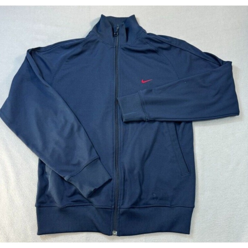 Nike Jacket Men Medium Blue Track Suit Coat Warm Up Windbreaker Zip Up